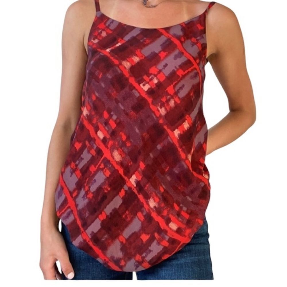 CAbi Cherish Red & Purple Tank Tunic Top